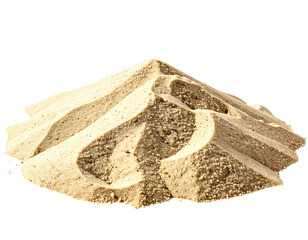 Pile of light beige sand, sculpted into a mound