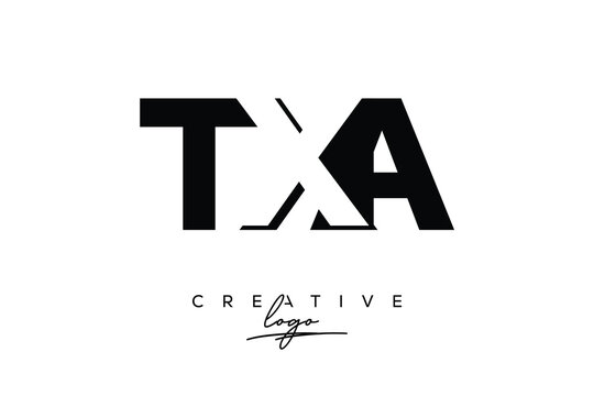 TXA Creative Minimalistic Negative Space Latter Logo with Modern Monogram for Branding and Business Letter mark Logo with Initial Letters Logo Design for Branding.