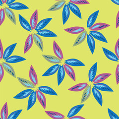 Seamless flowers pattern in vector. Abstract flower pattern design