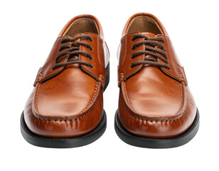 Pair of tan leather lace-up dress shoes