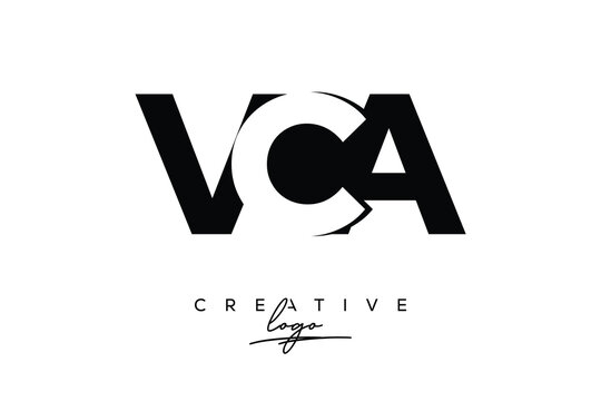 VCA Creative Minimalistic Negative Space Latter Logo with Modern Monogram for Branding and Business Letter mark Logo with Initial Letters Logo Design for Branding.	