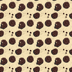  seamless background of choco cookies