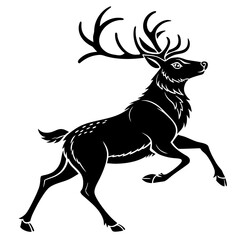 Fototapeta premium silhouette of a deer