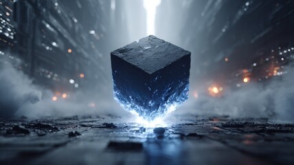 Science and technology sense energy stone crystal, cube Rubik's cube