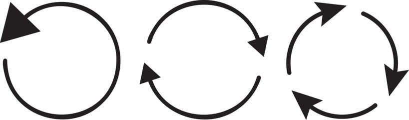 refresh icons. Update icon set. Moving gears with circular arrows. progress bar and install icon. Loading process. Industrial cycle concept