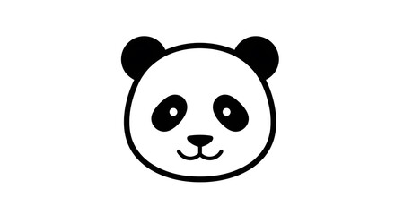 Panda face graphic design
