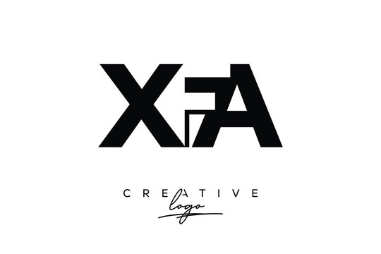 XFA Creative Minimalistic Negative Space Latter Logo with Modern Monogram for Branding and Business Letter mark Logo with Initial Letters Logo Design for Branding.	