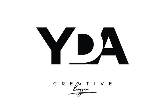 YDA Creative Minimalistic Negative Space Latter Logo with Modern Monogram for Branding and Business Letter mark Logo with Initial Letters Logo Design for Branding.	
