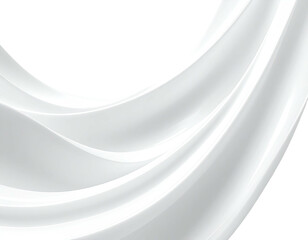 Smooth, flowing white fabric drapes in elegant folds