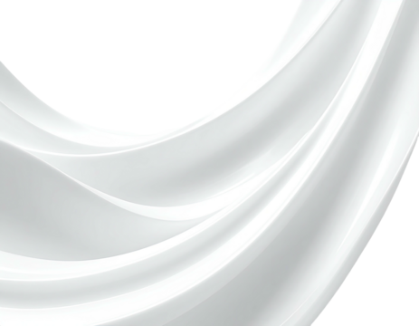 Smooth, flowing white fabric drapes in elegant folds