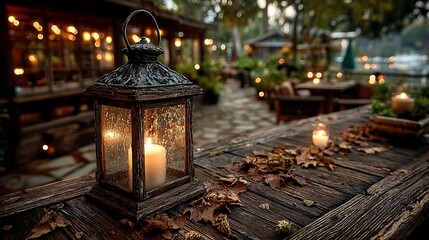 Vintage candle lantern decor high resolution picture