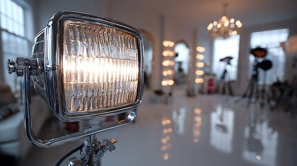 Vintage metal spotlight lamp high resolution picture