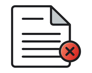 document icon ,illustration outline isolated on white background