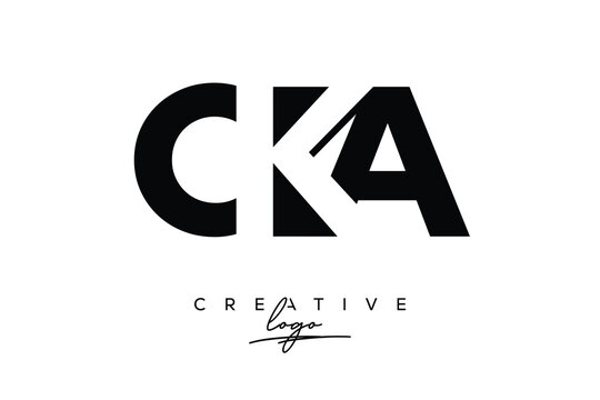 CKA Creative Minimalistic Negative Space Latter Logo with Modern Monogram for Branding and Business Letter mark Logo with Initial Letters Logo Design for Branding.	
