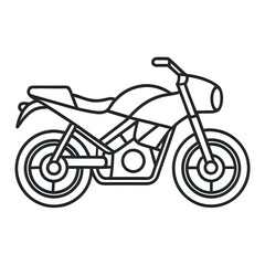 Fototapeta premium motorcycle ,illustration outline isolated on white background
