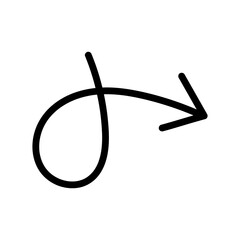 Obraz premium Hand drawn arrow icon vector set. Direction illustration sign collection, Handmade. Pointer symbol or logo.