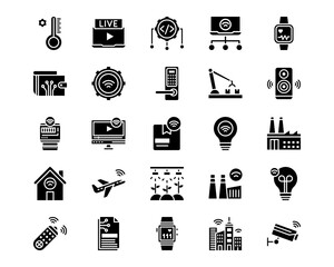 Internet of Things Line Vector Icons