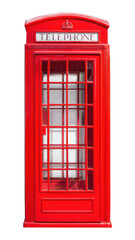 PNG Iconic red British telephone booth.
