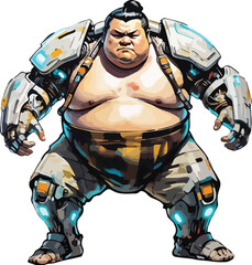 Sumo robot character illustration