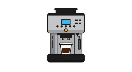 Espresso machine making a cup of coffee.