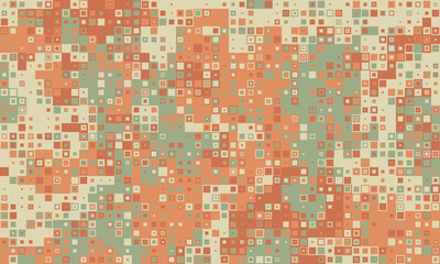 Abstract pixel art background.  Earthy tones create a calming, textured mosaic. Perfect for website banners, social media posts, or print designs needing a retro, modern feel.