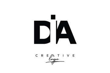 DIA Creative Minimalistic Negative Space Latter Logo with Modern Monogram for Branding and Business Letter mark Logo with Initial Letters Logo Design for Branding.	