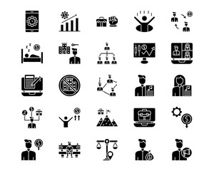 Home Based Business Line Vector Icons