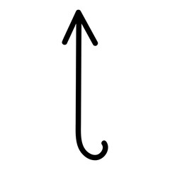 Hand drawn arrow icon vector set. Direction illustration sign collection, Handmade. Pointer symbol or logo.