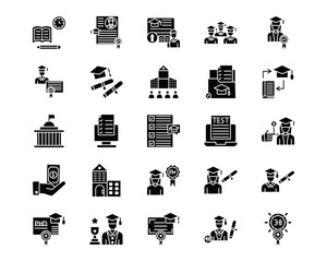 University Line Vector Icons
