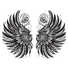 Angel Wings Vector | Decorative Wing Illustration Set”