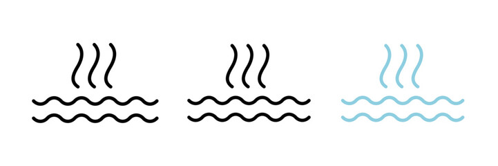 Evaporation icon evaporate symbol illustration stroke, filled and colored concept for web design.