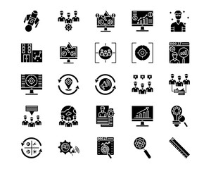 Social Media Agency Line Vector Icons