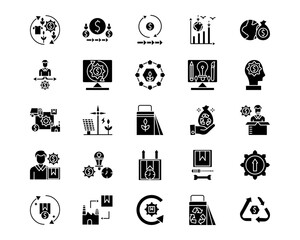 Economy Line Vector Icons