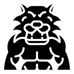 Werewolf. This is a vector single icon with a solid style. It is suitable for various purposes, including website design, mobile app design, and logo design.