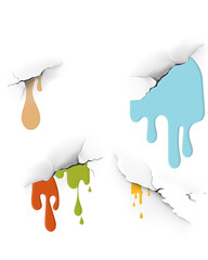 vector illustration of an abstract candy color on crash wall