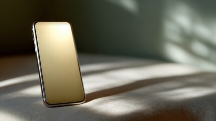 A lone smartphone basking in golden sunlight suggests tranquility, linking to National Techies Day and World Photography Day inspirations