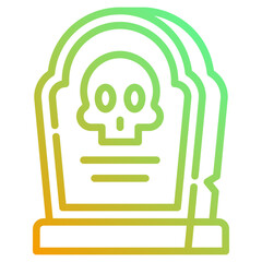 Tombstone. This is a vector single icon with a dashed line gradient style. It is suitable for various purposes, including website design, mobile app design, and logo design.
