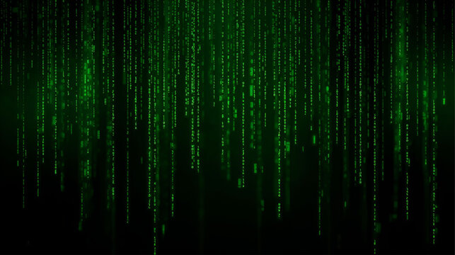 Matrix Digital Code Falling Abstract Background