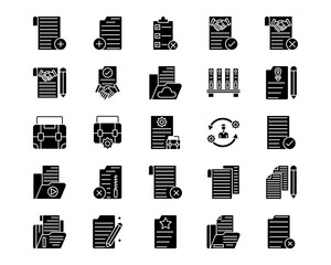 Documents And Files Line Vector Icons