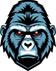 Colorful Gorilla Illustration Transparent Artwork