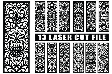 Elegant floral laser cut designs for decor and crafts