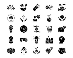 World Environment Day Line Vector Icons