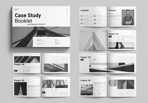 Case Study Booklet Template Landscape