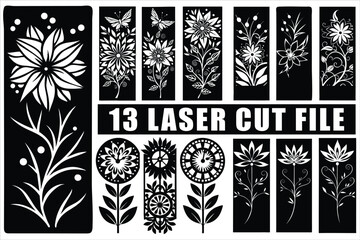 Laser cut floral patterns for creative projects