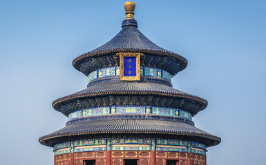 Hall of Prayer for Good Harvests, the largest building in Temple of Heaven in Beijing capital city, China