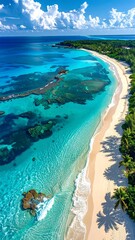 Obraz premium Tropical beach aerial view (3)