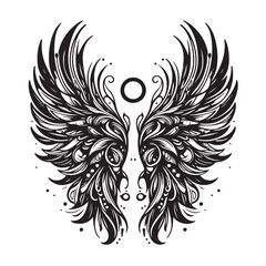 Angel Wings Vector | Decorative Wing Illustration Set”