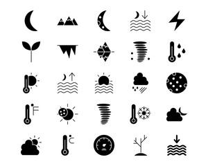 Weather Line Vector Icons