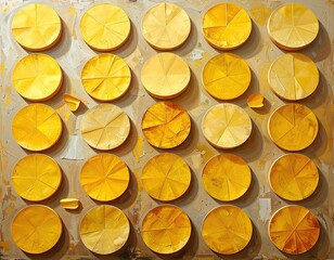 Abstract Gold and Yellow Circular Pattern