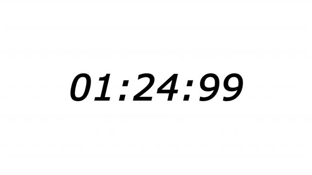 1 Minute 30 Seconds Timer Animation | Digital 90s Countdown Clock in 4K | 